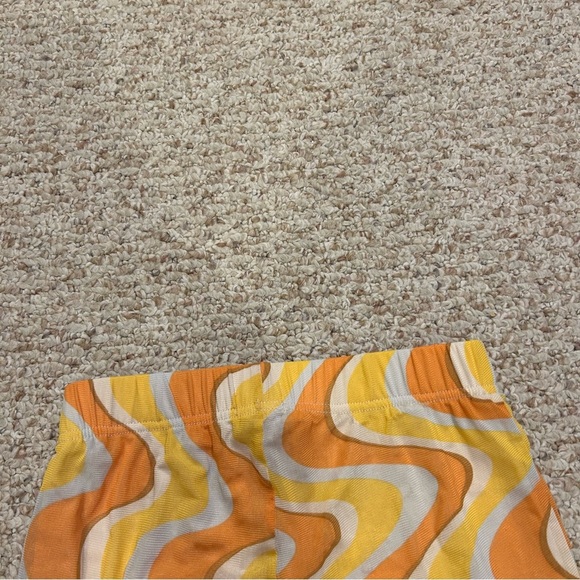 Cotton On womens xs pants flaired orange yellow white frill edge GREAT CONDITION - Picture 7 of 8